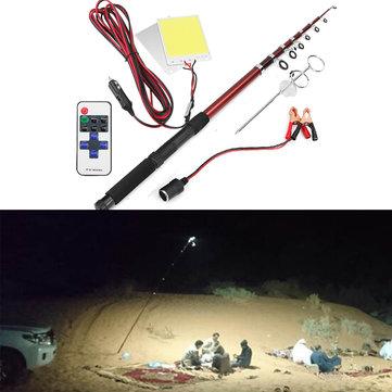 12V 2*96W Telescopic Fishing Lamp Car Rod Light LED Camping Lamp Remote Controller Car Lantern