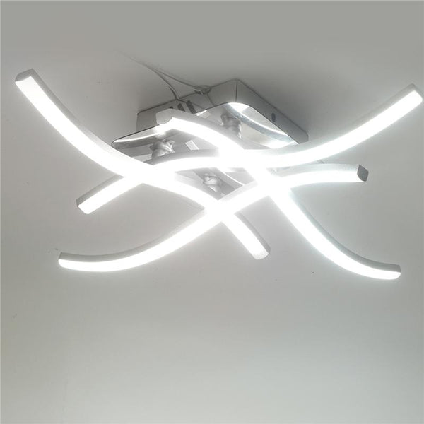 Moden LED 4 Light Indoor Ceiling Lights Satin Nickel Kitchen Bedoom Lamp AC85-265V