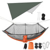 Image of Double Person Camping Hammock with Mosquito Net Awning Outdoor Hiking Travel Hanging Hammock Set Bearable 300kg