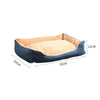 Image of PaWz Deluxe Soft Pet Bed Mattress with Removable Cover Size Medium in Blue Colour