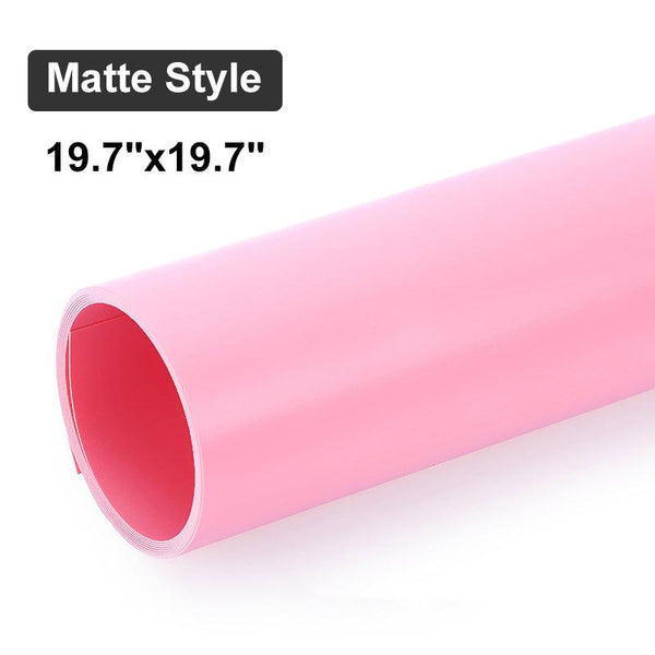 50x50cm PVC Dual Side Solid Color Photography Background Paper Video Photo Backdrop Paper White Pink Blue Black Grey