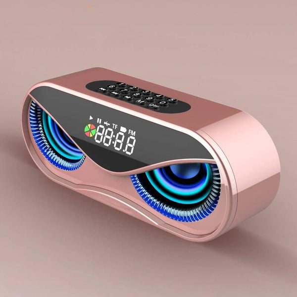 Desktop Colorful Lights Dual Speakers Digital Buttons Song bluetooth Speaker