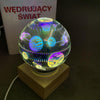 Image of Wood Colorful 3D Magic Ball Projection Lamp Usb Power Night Light For Xmas Gift