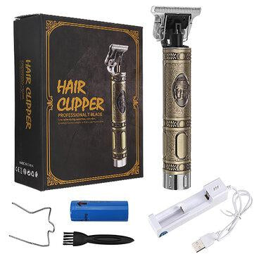 Bronze Carving Hair Clipper Retro Mini Electric Hair Trimmer Shaver Haircut Machine