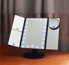 Image of Foldable Triple-Panel LED Makeup Mirror