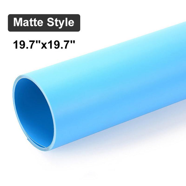 50x50cm PVC Dual Side Solid Color Photography Background Paper Video Photo Backdrop Paper White Pink Blue Black Grey