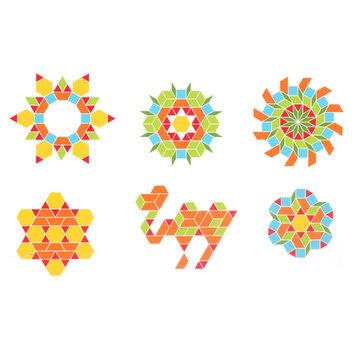 250Pcs Wooden Tangram Geometry Design Brain Training Puzzle Game Educational Toy Baby Child Kid Blocks Toys