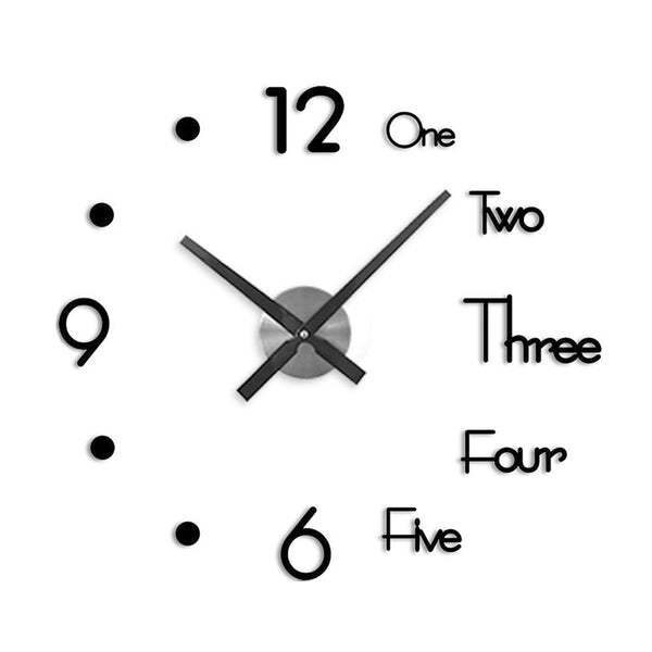 3D Modern DIY Wall Clock Mirror Surface Sticker Mechanism Clock Home Living Room Office Decor Clocks Acrylic