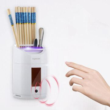Creative Wall-mounted Automatic Intelligent Chopsticks UV Sterilizer Disinfection Machine Solar Sharging System Kitchen Storage Rack