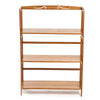 Image of 3 Layers 50/70cm Wood Holder Bookshelf Space Saving Floor Bookcase for Creative Modern Small Home Decoration