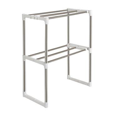 2Tier Stainless Rack Multifunction Kitchen Microwave Oven Shelf Storage Holder Kitchen Storage Rack