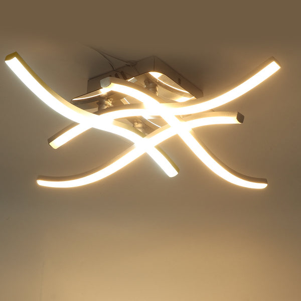 Moden LED 4 Light Indoor Ceiling Lights Satin Nickel Kitchen Bedoom Lamp AC85-265V