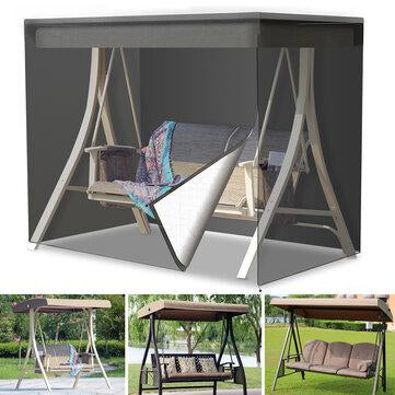 220x170x125cm 420D 3 Seater Swing Seat Chair Hammock Cover Outdoor Furniture Waterproof Cover Garden Yard Sofa Chair Cover Folding Dust Rain Protector