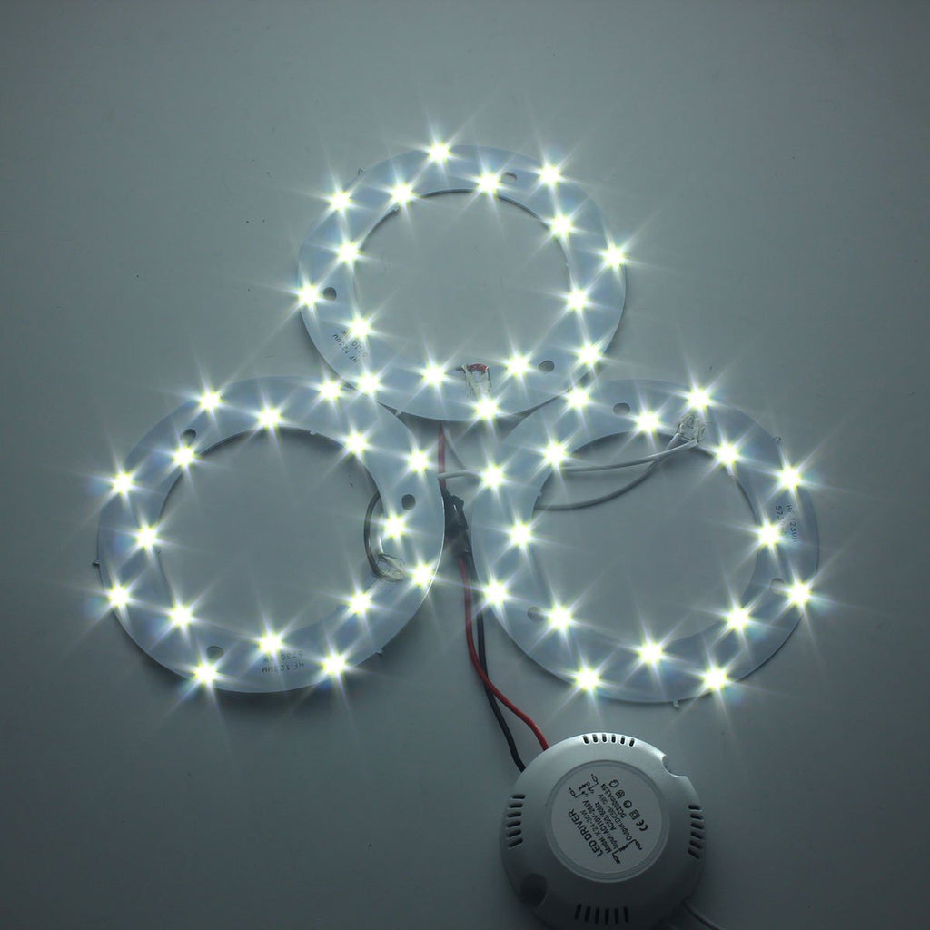 24W 5730 SMD LED Three Panel Circles Annular Ceiling Light Fixtures Board Lamp