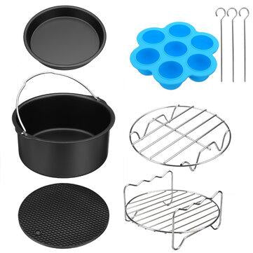 6'' 11PCS Air Fryer Accessories Chips Baking Pan Set for 3.2-6.8QT