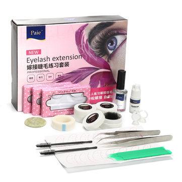 Eyelashes Extension Grafting Kit Glue Holder Tweezers