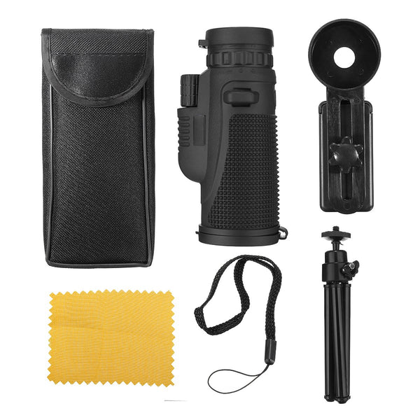16X52/40X60 HD Zoom Monocular Telescope Telephoto Camera Lens Phone Holder/Tripod Gift for Outdoor Travel Hiking