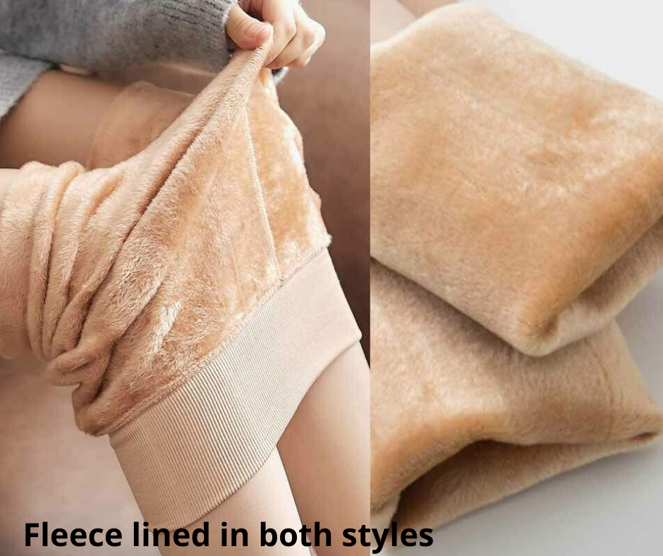Women Fleece lined leggings warm stretchy pants