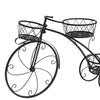 Image of Levede Bicycle Shape Metal Plant Stand 3 Pots Flower Planter Corner Shelf Black