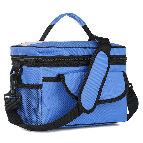 28x17x18cm Oxford Lunch Tote Cooler Backpack Insulated Picnic Bag for Camping Travel