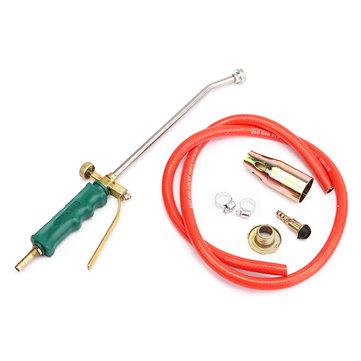 Flame Gun Kit Burners Fire Maker Hose Propane Weed Burner Torch Weed Killer Gas Piezo Tube 2 Switch Gun Tool