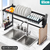 Image of 65/85CM Dish Drying Rack Organizer Over Sink Kitchen Draining Storage Holder Drain Rack