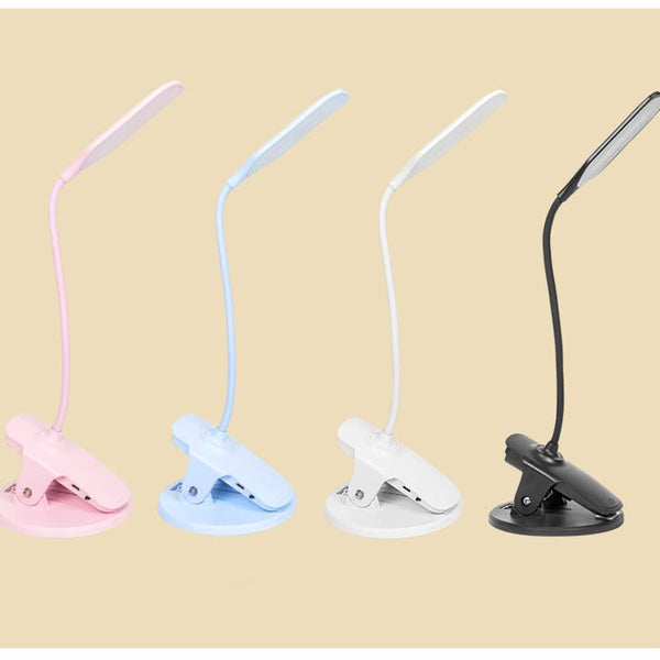 Bakeey USB Rechargeable LED Desk Lights Clip Flexible Eye Protection Reading Touch Lamp USB Charger