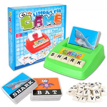 Kids Letters Alphabet Game English Learning Cards Toys Children's Figure Spelling Game Platter Puzzle Spell Words Early Learning Toys