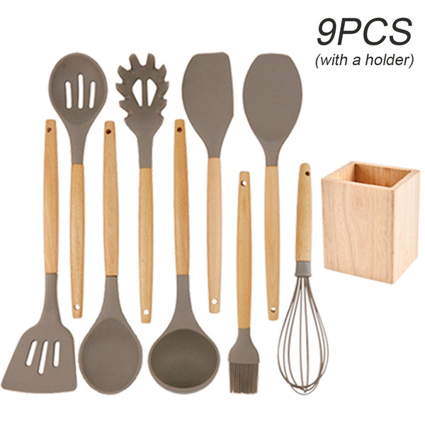 Kitchen Silicone Spatula Utensil Set Non-Stick for Cooking Kitchen Gadgets Tools