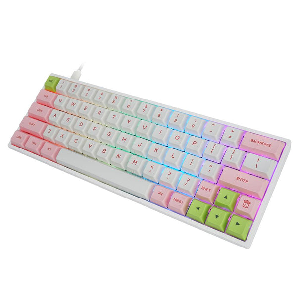 Geek Customized SK64S 64 Keys Mechanical Gaming Keyboard NKRO bluetooth 5.1 Type-C Dual Mode RGB Backlight PBT Keycaps Gateron Optical Switch Keyboard