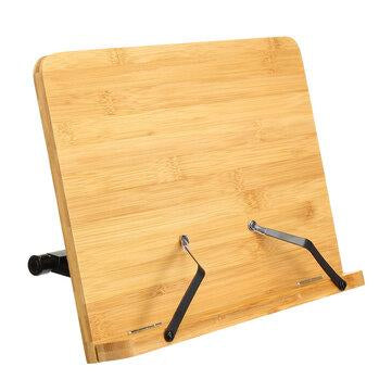 Bakeey Adjustable Angle Foldable Portable Bamboo Reading Book Tablet Stand Document Desktop Holder