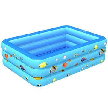 Inflatable Swimming Pool Yard Garden Family Kids Play Backyard Blow Up Paddling Pool Bathing Tub Outdoor