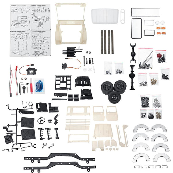 WPL C44KM Metal Edition Unassembled Kit 1/16 4WD RC Car Off-Road Vehicles with Motor Servo