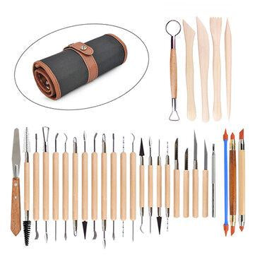 30Pcs Ceramics Clay Sculpture Tool Craft Sculpting Set Pottery Modeling Kit