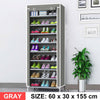 Image of 10 Tier DIY Shoe Rack Portable Storage Cabinet Organiser Wardrobe Dustproof
