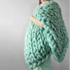 Image of Soft Warm Hand Chunky Knit Blanket Thick Yarn Wool Bulky Bed Spread Throw AU