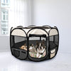 Image of PaWz Pet Soft Playpen Dog Cat Puppy Play Round Crate Cage Tent Portable XL Grey