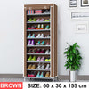 Image of 10 Tier DIY Shoe Rack Portable Storage Cabinet Organiser Wardrobe Dustproof