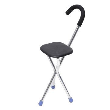 Travel Camping Cane Walking Stick Fishing Chair Portable Folding Tripod Stool Hiking Seat