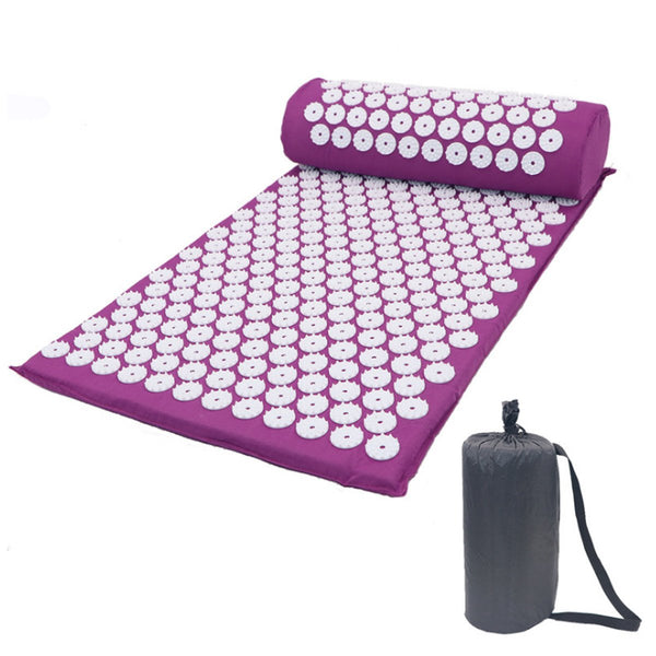 Acupressure Massage Mat Pillow Yoga Sit Lying Mats Pain Stress Relief
