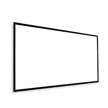120 Inch Portable Projector Screen White Plastic Simple Curtain HD for Movie Home Theater Indoor Outdoor Throw Ratio
