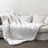 Image of Soft Warm Hand Chunky Knit Blanket Thick Yarn Wool Bulky Bed Spread Throw AU