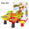 Image of Children Sand Water Table Set Outdoor Beach Play Toys Sand Kids Bucket Shovel Chair Sand Pit Table