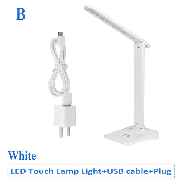 USB Touch Diming LED Desk Lamp 3 Modes Adjustable Night Table Light for Reading Bedside Bedroom DC5V