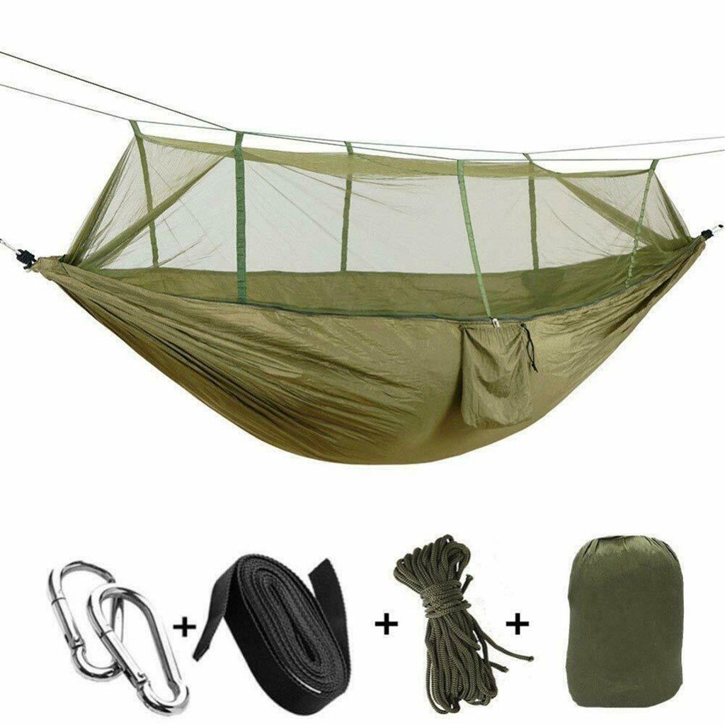 Beacon Pet Double Camping Hammock with Mosquito Net Portable Nylon Tent Hanging Bed Outdoor