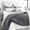 Image of Soft Warm Hand Chunky Knit Blanket Thick Yarn Wool Bulky Bed Spread Throw AU