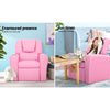 Image of Keezi Luxury Kids Recliner Sofa Children Lounge Chair Couch PU Armchair PINK