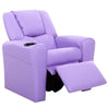 Image of Keezi Luxury Kids Recliner Sofa Children Lounge Chair PU Couch Armchair Purple