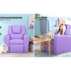 Image of Keezi Luxury Kids Recliner Sofa Children Lounge Chair PU Couch Armchair Purple