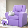 Image of Keezi Luxury Kids Recliner Sofa Children Lounge Chair PU Couch Armchair Purple